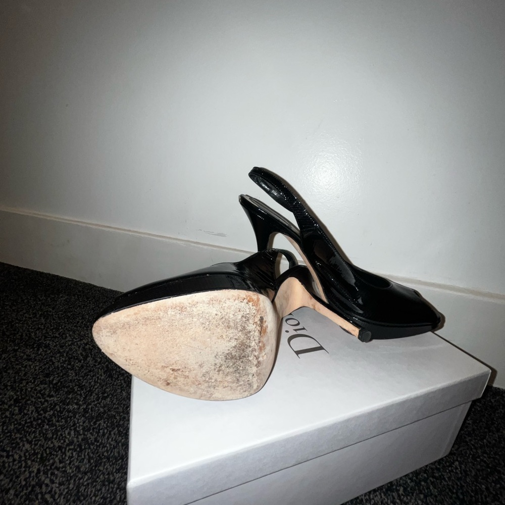 Dior Black Leather Heels. Size 9/40 - Picture 2 of 5